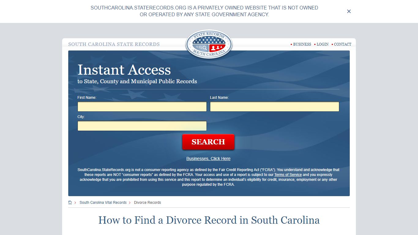 How to Find a Divorce Record in South Carolina